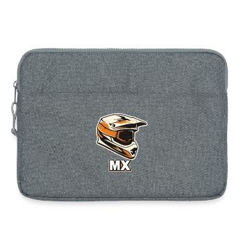 Casque MX Motocross – Pilote tout-terrain - Sacoche pour ordinateur portable 15 pouces - gris chiné - Devant