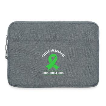 Glutenfrei Zöliakie - Laptoptasche 15" - Grau meliert - Vorne