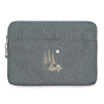 Nachtlager am Seewald mit Zelt - Laptoptasche 15" - Grau meliert - Vorne