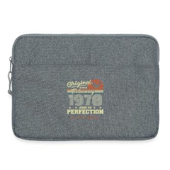 Anniversaire février 1978 - Sacoche pour ordinateur portable 15 pouces - gris chiné - Devant