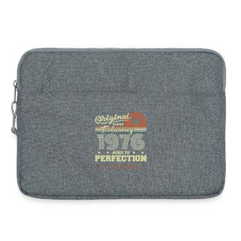 Birthday February 1976 - Laptop bag 15" - heather grey - Front
