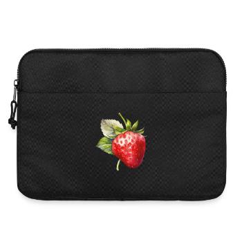 Strawberry Watercolor Freshness - Laptop bag 15" - black - Front