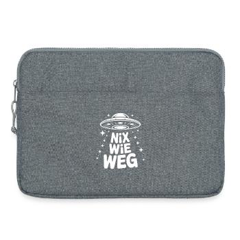 NIX WIE WEG UFO Spruch - Laptoptasche 15" - Grau meliert - Vorne