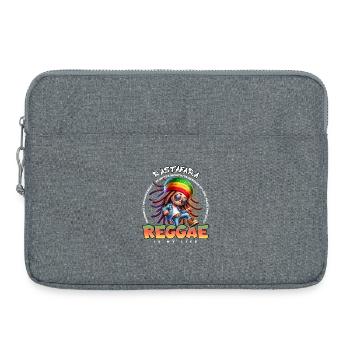 Dessin animé Reggae Vibes Rastafari - Sacoche pour ordinateur portable 15 pouces - gris chiné - Devant