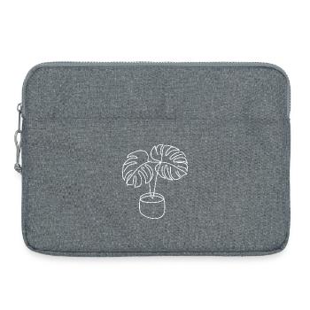 Monstera - Laptop bag 15" - heather grey - Front