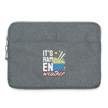Son amoureux des nouilles chaleureuses pour le temps du ramen - Sacoche pour ordinateur portable 15 pouces - gris chiné - Devant