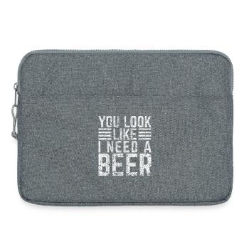 You Look Like Need a Beer - Laptop bag 15" - heather grey - Front