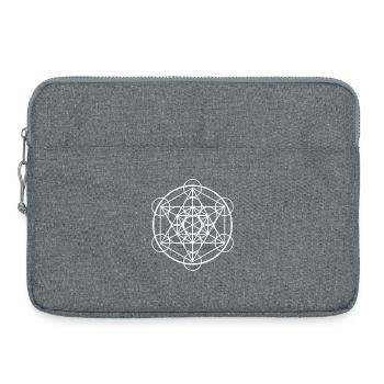Géométrie sacrée du Cube de Métatron - Sacoche pour ordinateur portable 15 pouces - gris chiné - Devant
