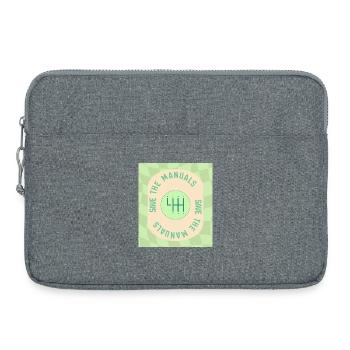 Garde le design des manuels pour les passionnés de voiture - vert - Sacoche pour ordinateur portable 15 pouces - gris chiné - Devant