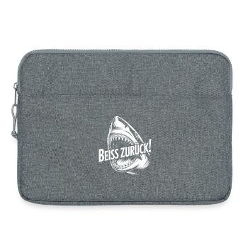 Beiss Zurück Hai Grafik - Laptoptasche 15" - Grau meliert - Vorne