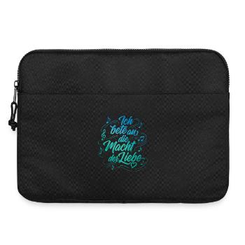 Ich bete an die Macht der Liebe - Lettering - Laptoptasche 15" - Schwarz - Vorne