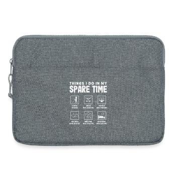 Choses que je fais pendant mon temps libre en explorant - Sacoche pour ordinateur portable 15 pouces - gris chiné - Devant