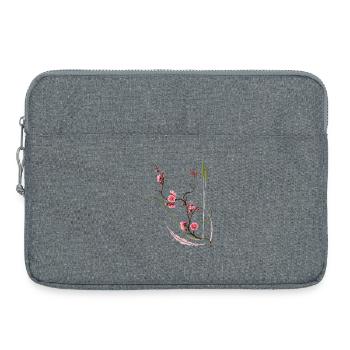 Japanese Plum Blossom Zen Style - Laptop bag 15" - heather grey - Front