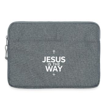 Jésus est la voie - Sacoche pour ordinateur portable 15 pouces - gris chiné - Devant