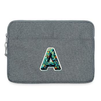 Buchstabe A Polygon bunt - Laptoptasche 15" - Grau meliert - Vorne