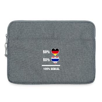 Germany and Thailand awesome / gift - Laptop bag 15" - heather grey - Front