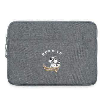 For paddling or rowing Born Raccoon Gift - Laptop bag 15" - heather grey - Front