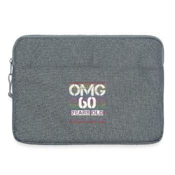 60. Geburtstag - Laptoptasche 15" - Grau meliert - Vorne