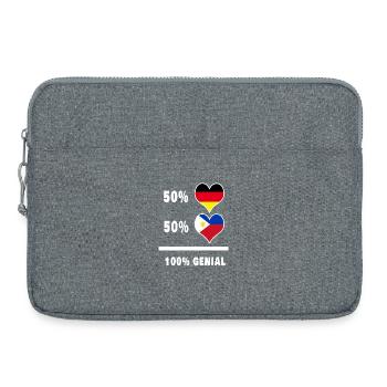 Deutschland und Philippinen Genial / Geschenk - Laptoptasche 15" - Grau meliert - Vorne