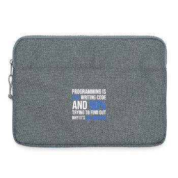 Code Debugging Humor T-Shirt Design - Laptop bag 15" - heather grey - Front