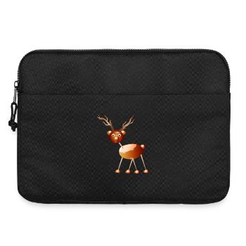 Hirsch mit Geweih aus Kastanien und Zahnstocher - Laptoptasche 15" - Schwarz - Vorne