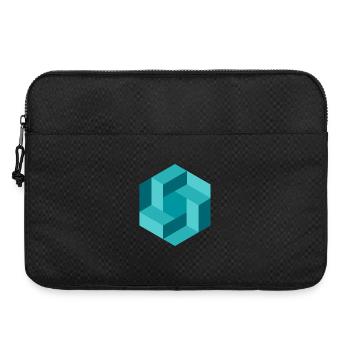 Abstract geometry in blue - Laptop bag 15" - black - Front