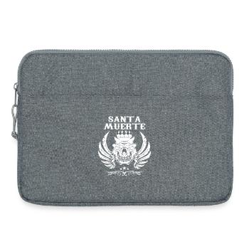 Santa Muerte - Sacoche pour ordinateur portable 15 pouces - gris chiné - Devant