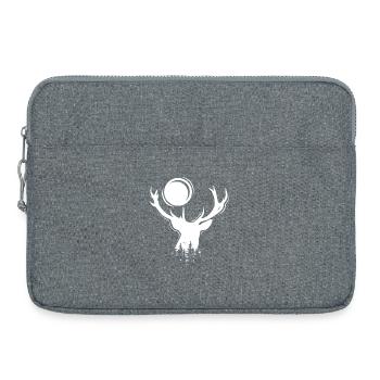 Elch Symbol Mond Hirsch Abend Wald Icon Grafik - Laptoptasche 15" - Grau meliert - Vorne