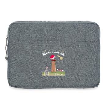 Weihnachten Leuchtturm Staberhuk Fehmarn, Wolf - Laptoptasche 15" - Grau meliert - Vorne