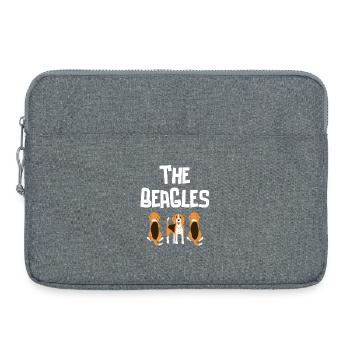beagle, hunting, hunting dog - Laptop bag 15" - heather grey - Front