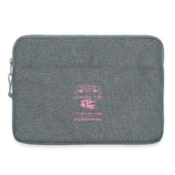Je suis une mamie en camping Car rose - Sacoche pour ordinateur portable 15 pouces - gris chiné - Devant