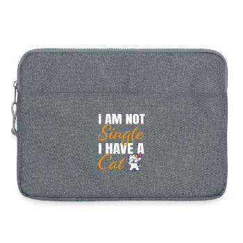 Not Free, I Have a Cat - Laptop bag 15" - heather grey - Front