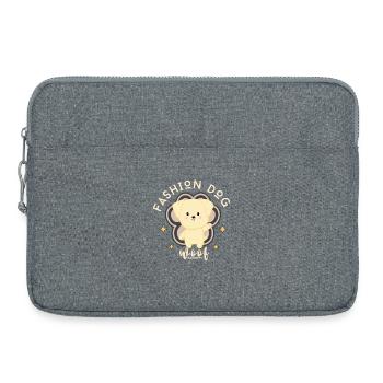 Chien Couture Adorable - Sacoche pour ordinateur portable 15 pouces - gris chiné - Devant