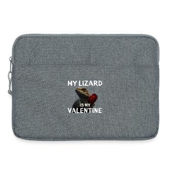 Valentine Heart Lizard - Laptop bag 15" - heather grey - Front