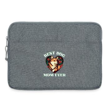 Meilleure Maman Chien Shiba - Sacoche pour ordinateur portable 15 pouces - gris chiné - Devant