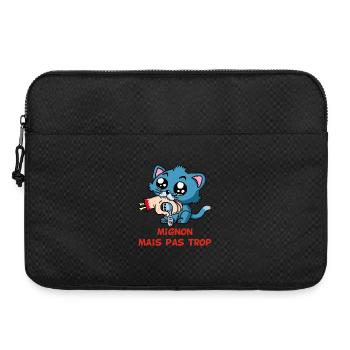 Mignon mais pas trop - Sacoche pour ordinateur portable 15 pouces - noir - Devant