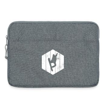 Snowboarder Drawing - Laptop bag 15" - heather grey - Front