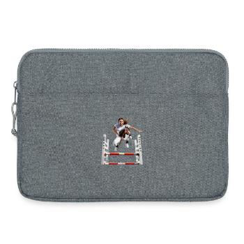 Hobby Horsing mit Hindernis - Laptoptasche 15" - Grau meliert - Vorne