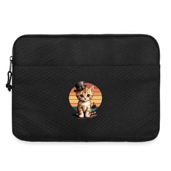 Steampunk Katze - Laptoptasche 15" - Schwarz - Vorne