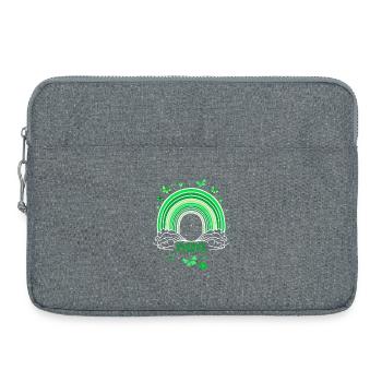 St Patricks Day Regenbogen mit Schmetterlingen - Laptoptasche 15" - Grau meliert - Vorne