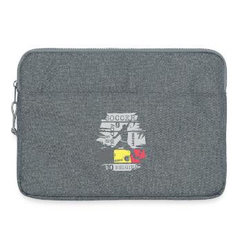 Football Belgique Tir De But Tir Illustration - Sacoche pour ordinateur portable 15 pouces - gris chiné - Devant