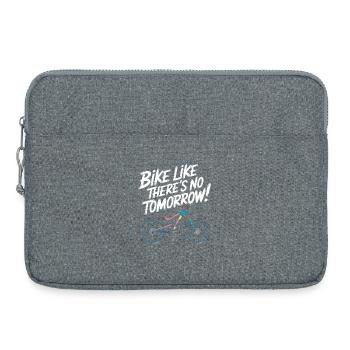 Conception motivante pour le cyclisme inspirant - Sacoche pour ordinateur portable 15 pouces - gris chiné - Devant