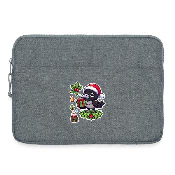 Festive Crow Fester - Laptop bag 15" - heather grey - Front