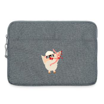 Mouton d’amour câlin avec arc - Sacoche pour ordinateur portable 15 pouces - gris chiné - Devant