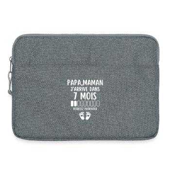 Geburt, Wunscheltern, Baby an Bord, Schwangerschaft - Laptoptasche 15" - Grau meliert - Vorne