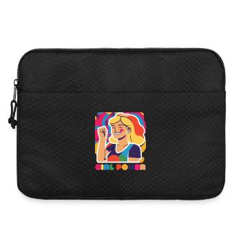 Girl Power Motifs - Statement, Feminism Women - Laptop bag 15" - black - Front