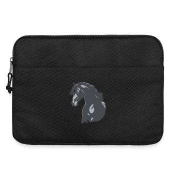Silhouette de cheval noir - Sacoche pour ordinateur portable 15 pouces - noir - Devant