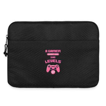 Le joueur fait monter de niveau la manette rose - Sacoche pour ordinateur portable 15 pouces - noir - Devant