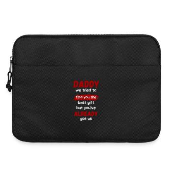 Papa Gift hat uns schon ein Tee besorgt - Laptoptasche 15" - Schwarz - Vorne