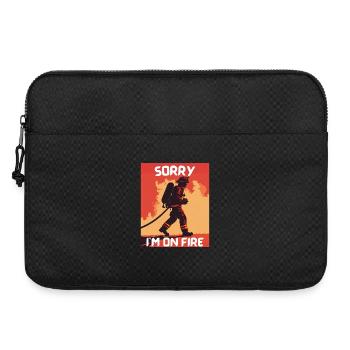 Feuerwehrmann in Brand - Laptoptasche 15" - Schwarz - Vorne